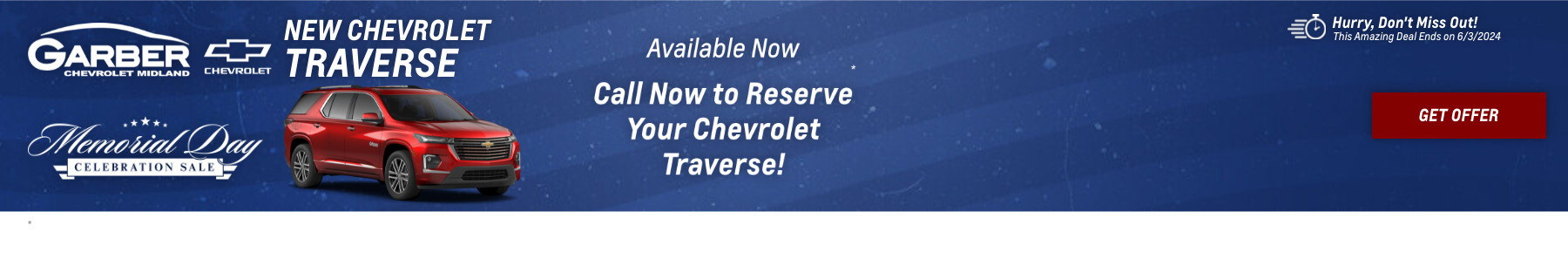New Chevrolet Traverse Current Deals and Offers in Midland, MI