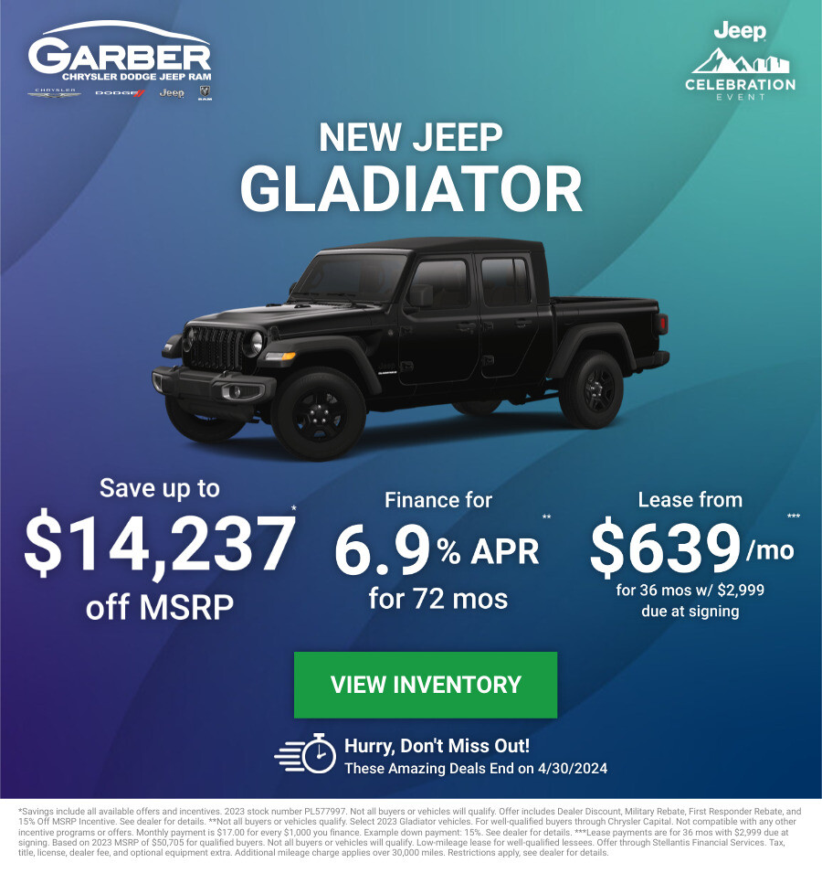 New Jeep Gladiator Current Deals and Offers in Green Cove Springs, FL