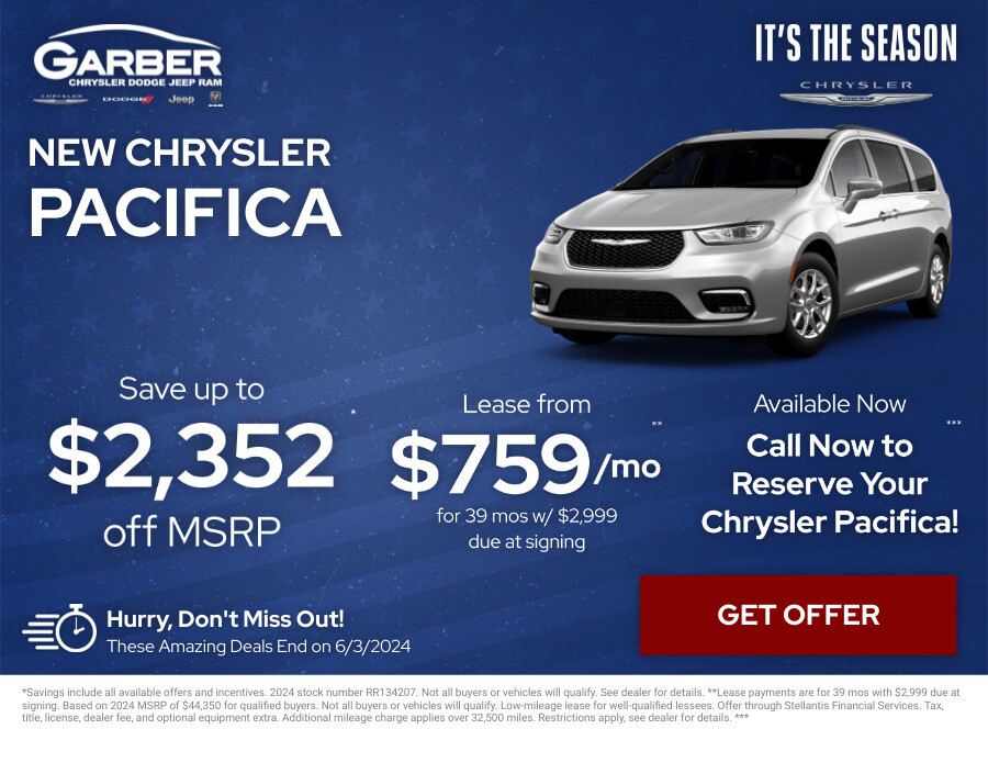 New Chrysler Pacifica Current Deals and Offers in Green Cove Springs, FL