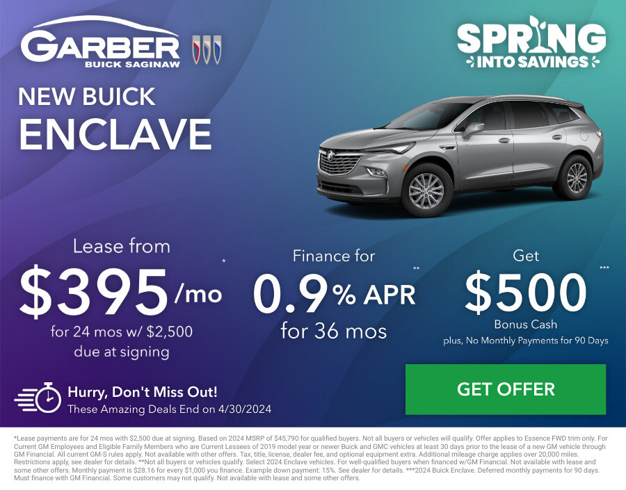 New Buick Enclave Current Deals and Offers in Saginaw, MI