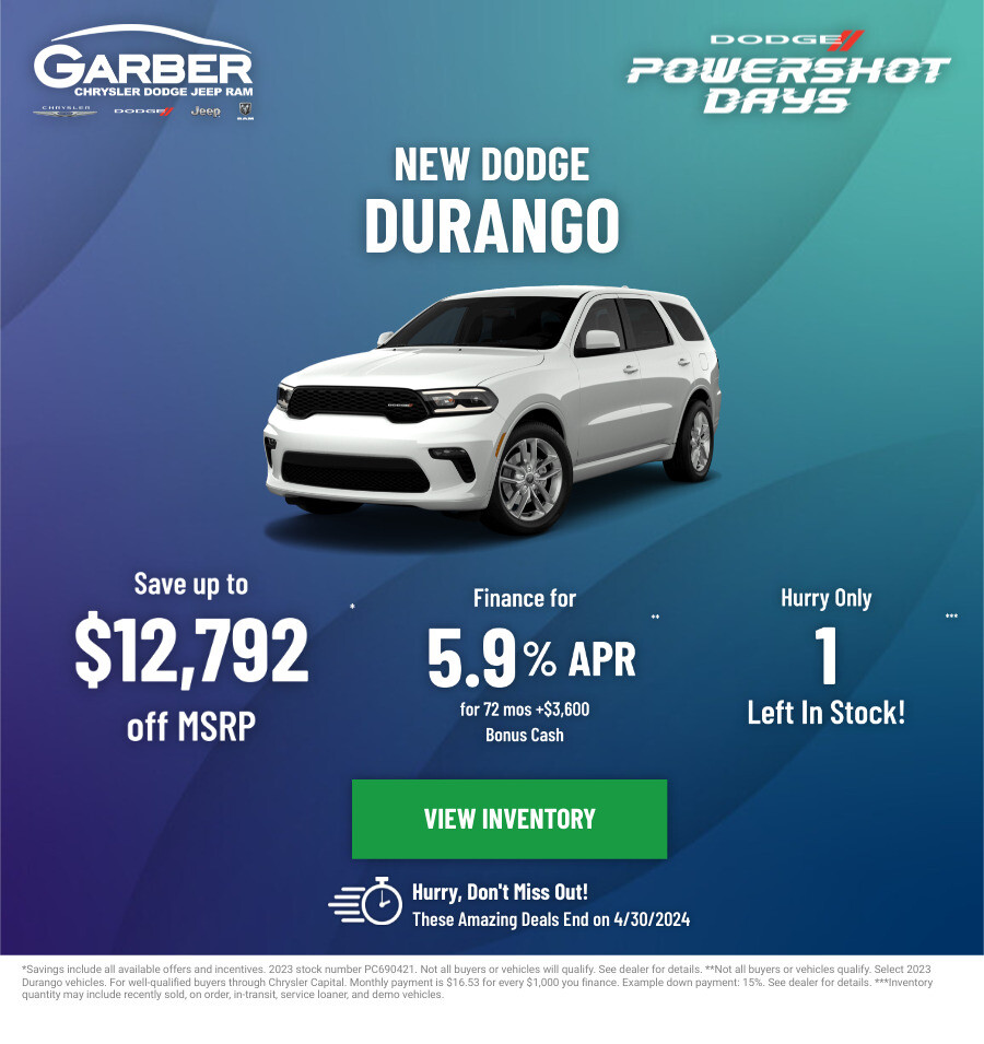 New Dodge Durango Current Deals and Offers in Saginaw, MI