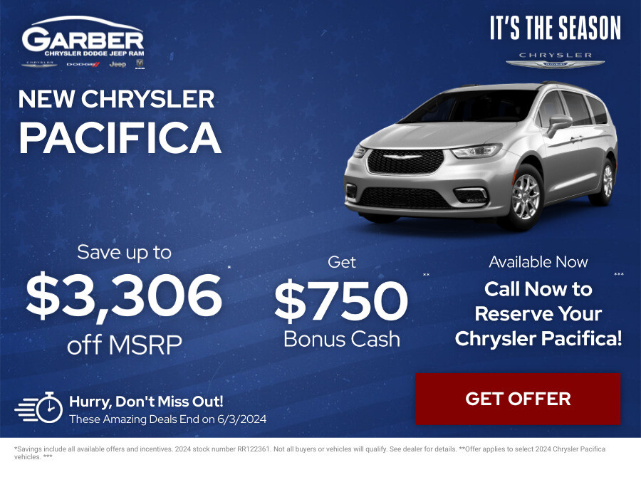 New Chrysler Pacifica Current Deals and Offers in Saginaw, MI