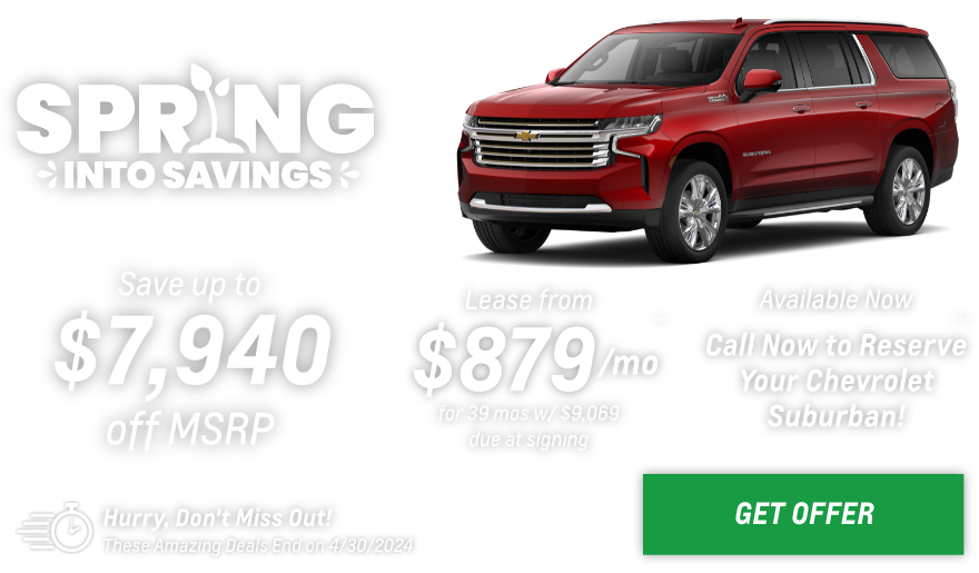 New Chevrolet Suburban Current Deals and Offers in Chesaning, MI