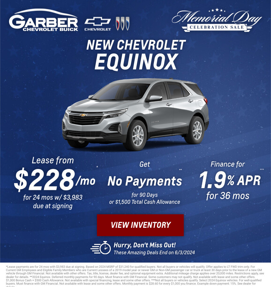 New Chevrolet Equinox Current Deals and Offers in Chesaning, MI