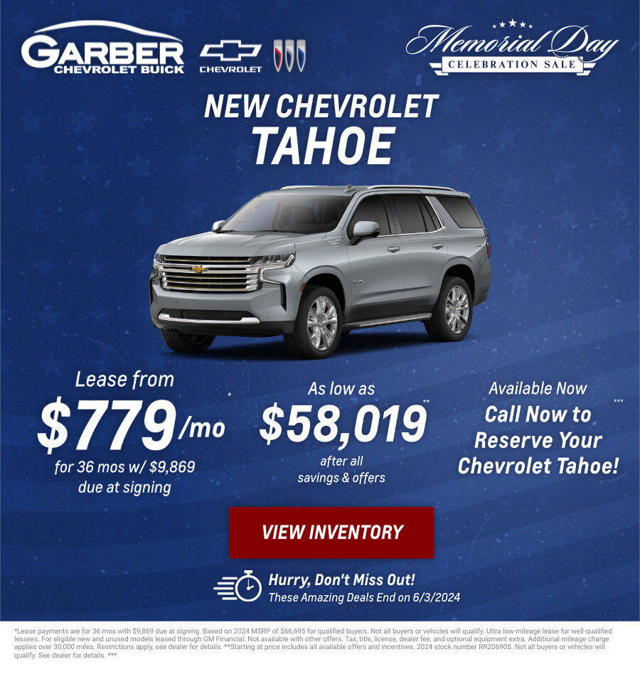 New Chevrolet Tahoe Current Deals and Offers in Chesaning, MI