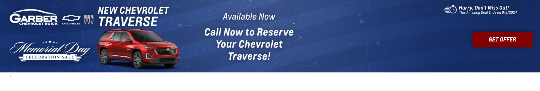 New Chevrolet Traverse Current Deals and Offers in Chesaning, MI