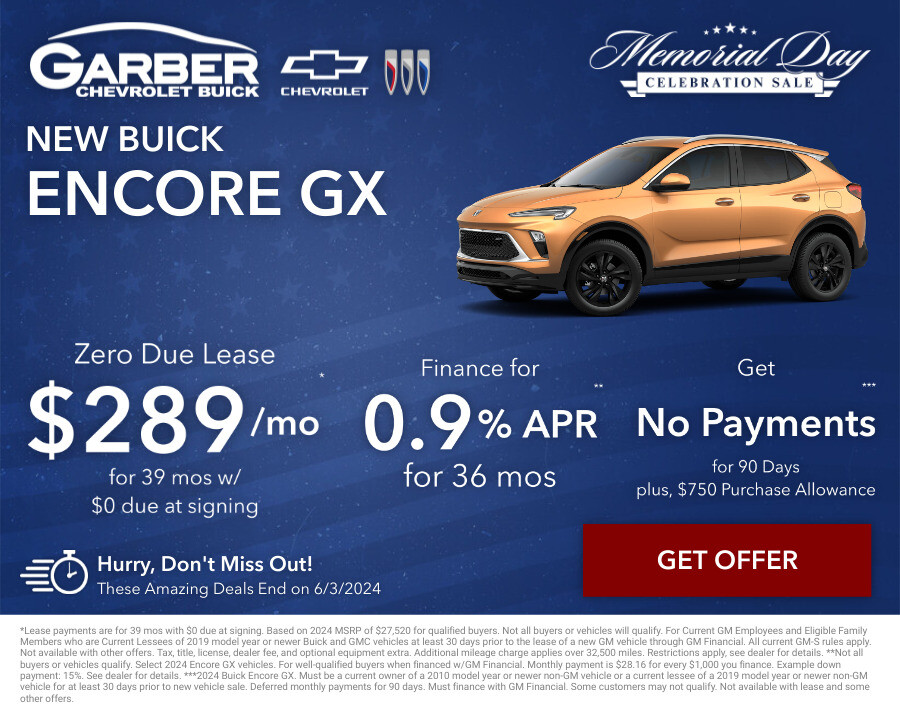 New Buick Encore GX Current Deals and Offers in Chesaning, MI