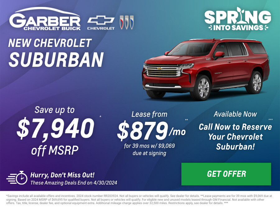 New Chevrolet Suburban Current Deals and Offers in Chesaning, MI