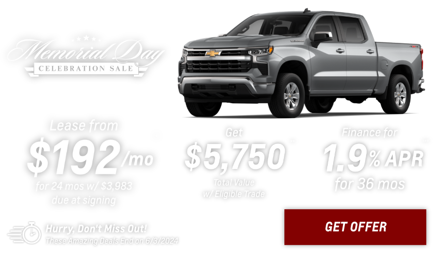 New Chevrolet Silverado Current Deals and Offers in Linwood, MI