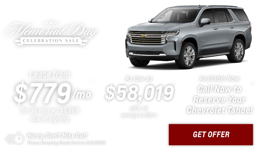 New Chevrolet Tahoe Current Deals and Offers in Linwood, MI