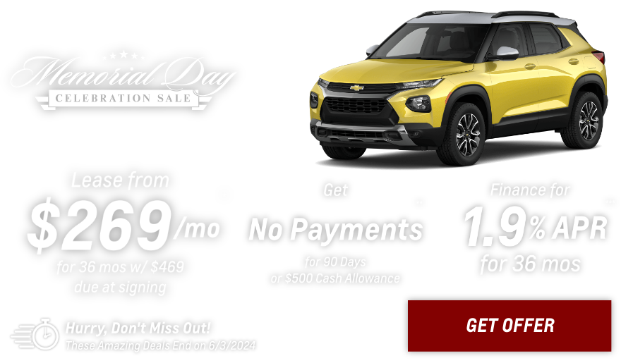 New Chevrolet Trailblazer Current Deals and Offers in Linwood, MI