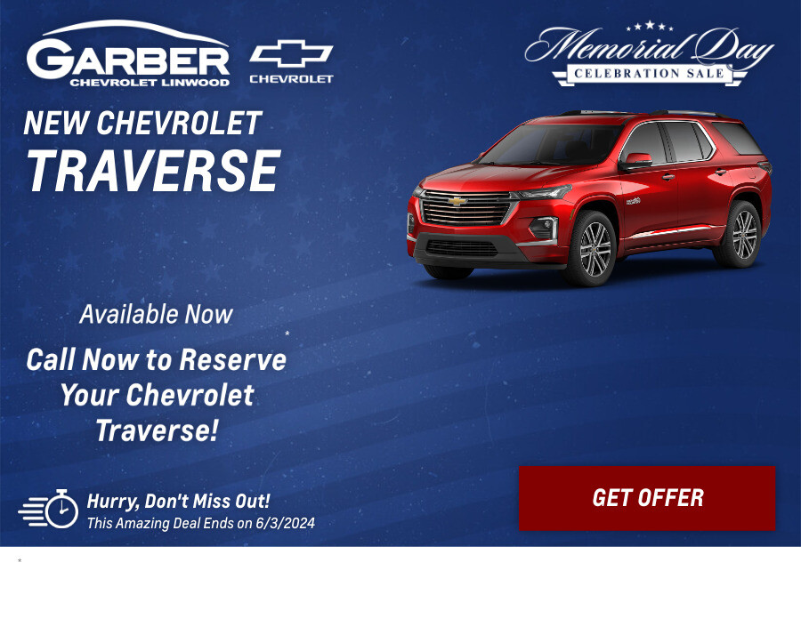 New Chevrolet Traverse Current Deals and Offers in Linwood, MI