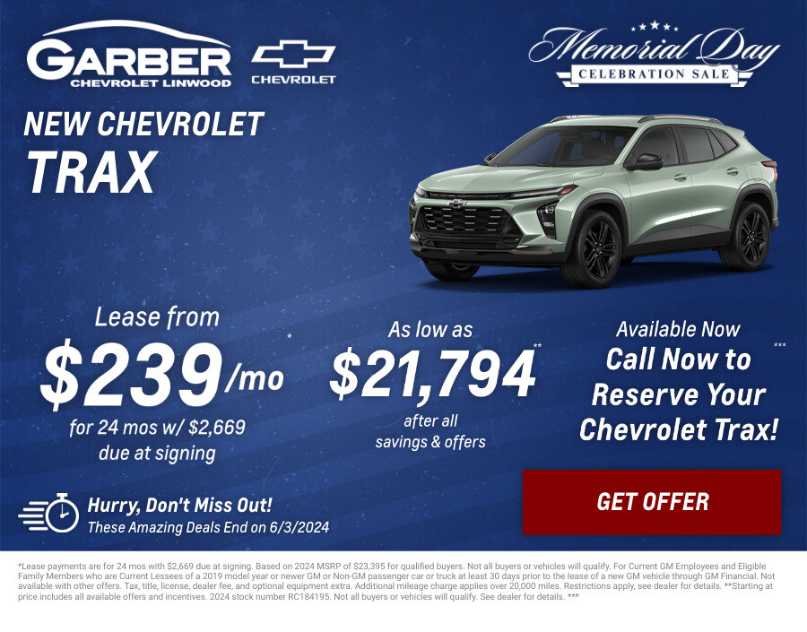 New Chevrolet Trax Current Deals and Offers in Linwood, MI