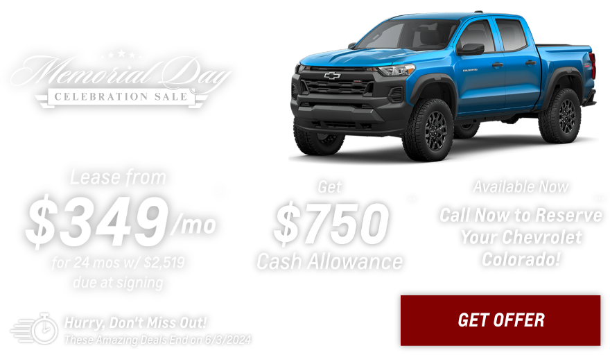 New Chevrolet Colorado Current Deals and Offers in Midland, MI