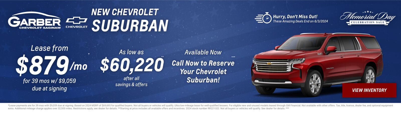 New Chevrolet Suburban Current Deals and Offers in Saginaw, MI