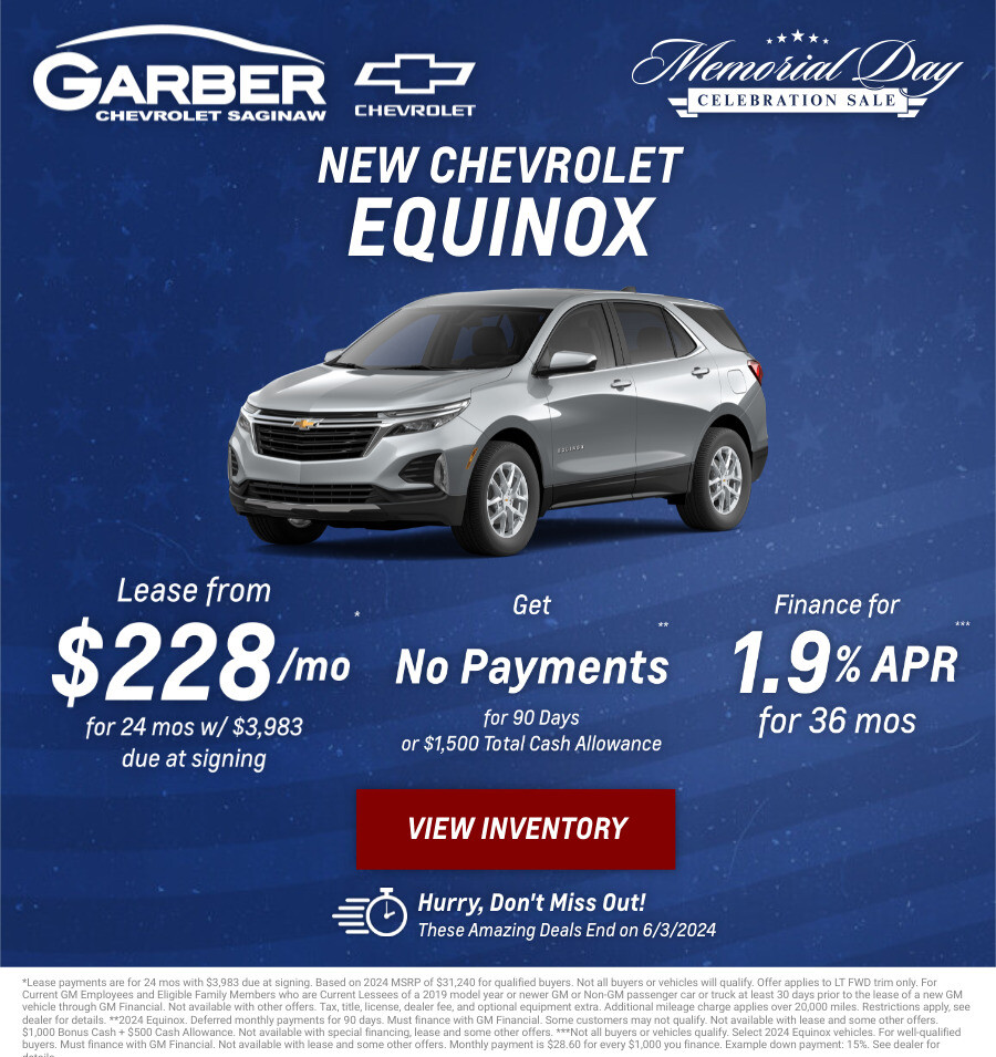 New Chevrolet Equinox Current Deals and Offers in Saginaw, MI