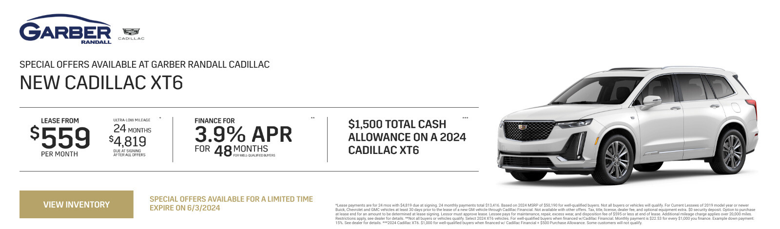 New Cadillac XT6 Current Deals and Offers in Canandaigua, NY