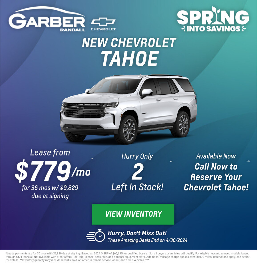 New Chevrolet Tahoe Current Deals and Offers in Rochester, NY