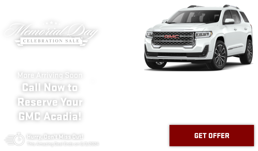New GMC Acadia Current Deals and Offers in Bluffton, SC