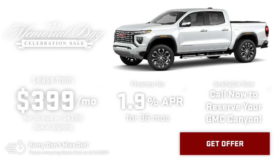 New GMC Canyon Current Deals and Offers in Bluffton, SC