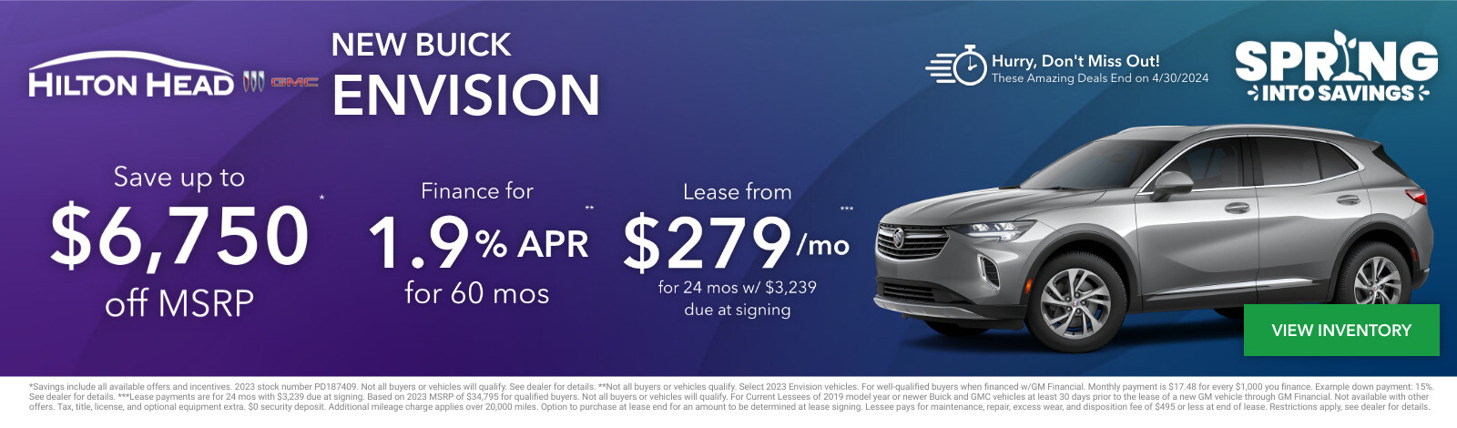 New Buick Envision Current Deals and Offers in Savannah, GA