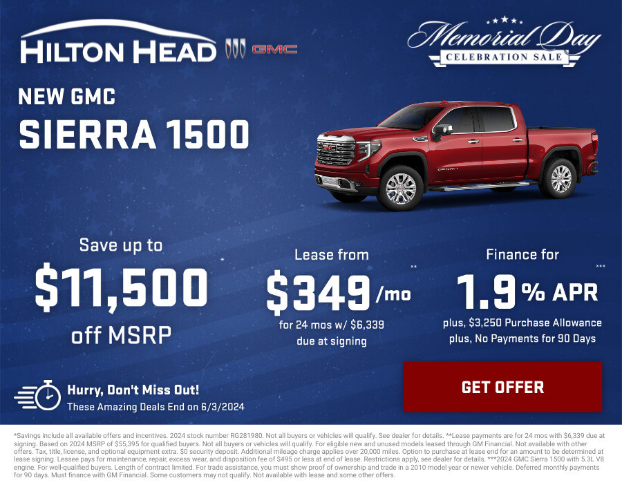 New GMC Sierra 1500 Current Deals and Offers in Savannah, GA