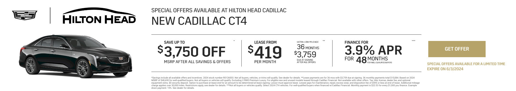New Cadillac CT4 Current Deals and Offers in Savannah, GA