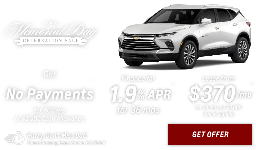 New Chevrolet Blazer Current Deals and Offers in Glendale Heights, IL