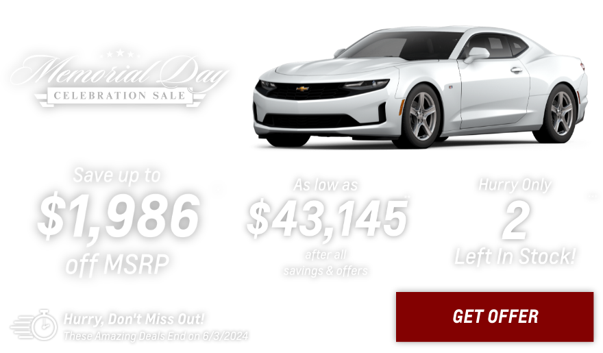 New Chevrolet Camaro Current Deals and Offers in Glendale Heights, IL