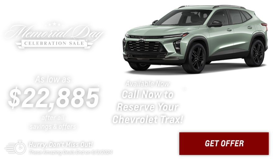 New Chevrolet Trax Current Deals and Offers in  Glendale Heights, IL