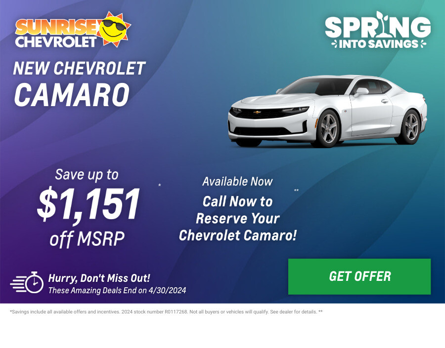 New Chevrolet Camaro Current Deals and Offers in Glendale Heights, IL