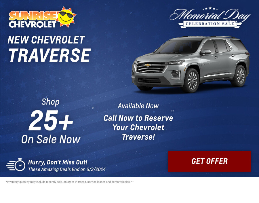New Chevrolet Traverse Current Deals and Offers in Glendale Heights, IL