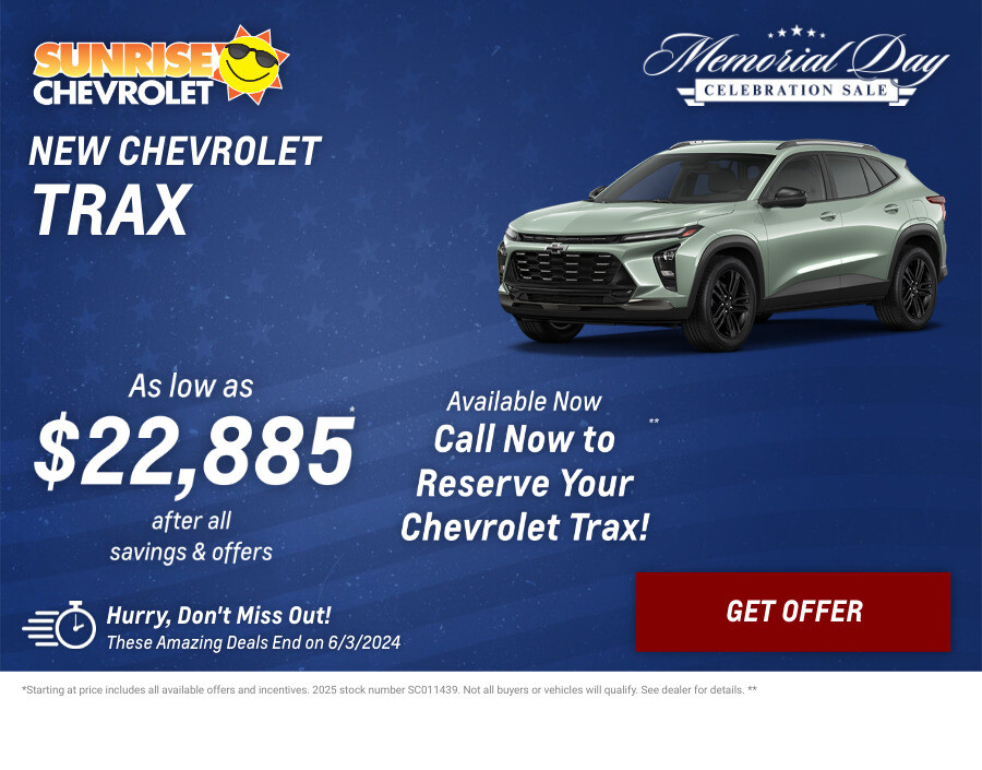 New Chevrolet Trax Current Deals and Offers in Glendale Heights, IL